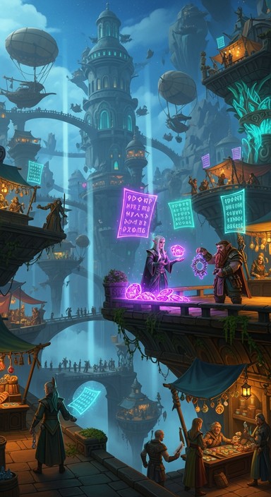 Fantasy Tea Merchant Free Magical Marketplace Exchange Image - Marketplace, Fantasy ...