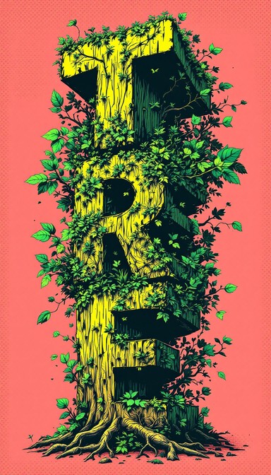 Tree Typography Examples Free Living Typography Art Image - Typography, Tree, Nature | Download ...