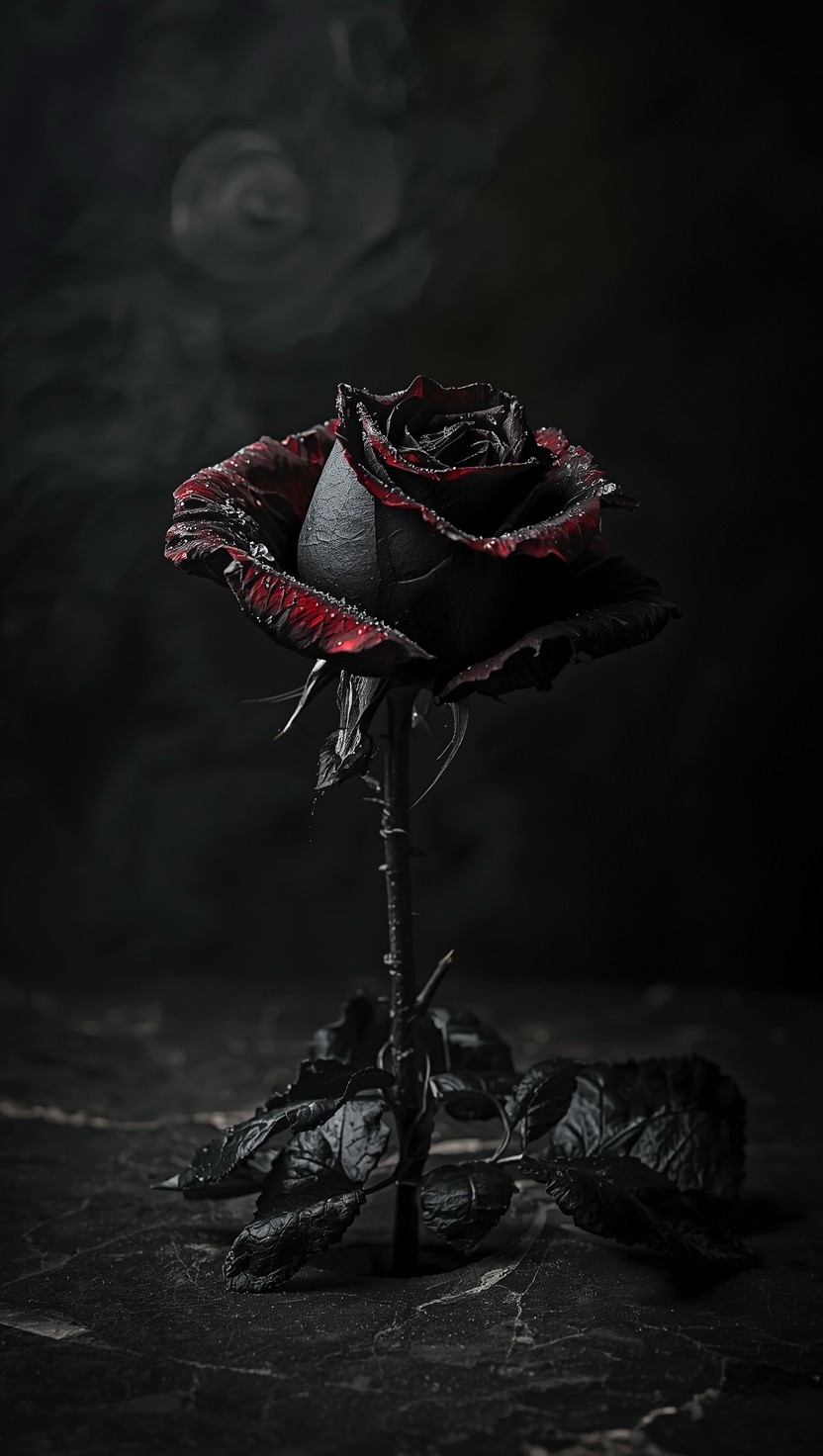 Free Gothic Black Rose Image - Gothic, Rose, Black | Download at StockCake