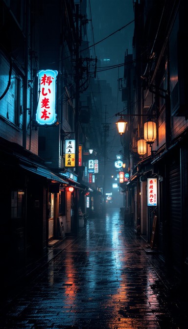 Free Rainy Night Alley Image | Download at StockCake