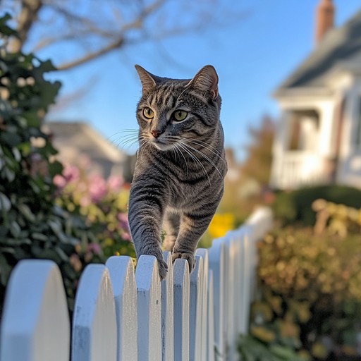 Free Cat on fence Image - Cat, Fence, Tabby | Download at StockCake