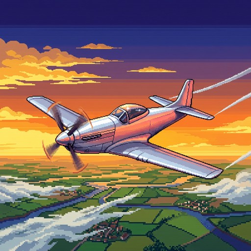 Free Pixel Aviation Sunset Image - Pixel, Airplane, Sunset | Download ...