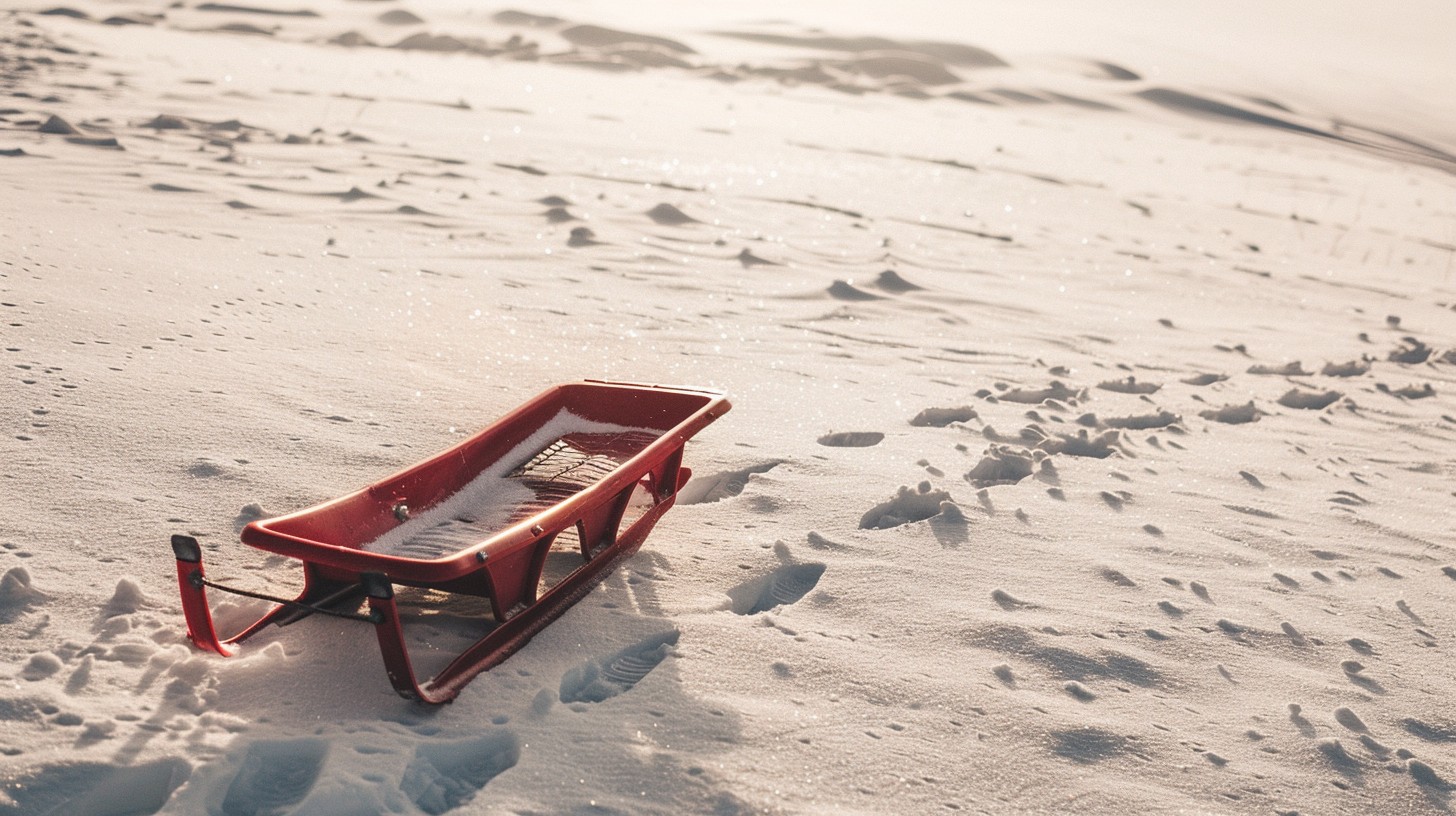 Winter Snow Sled Riding Free Snowy Sled Ride Image - Snow, Sled, Winter | Download at StockCake