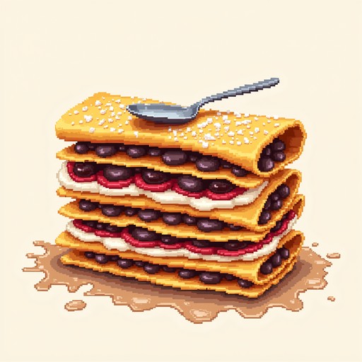 Free Layered Pixel Crepes Image - Crepes, Dessert, Pixel | Download at ...