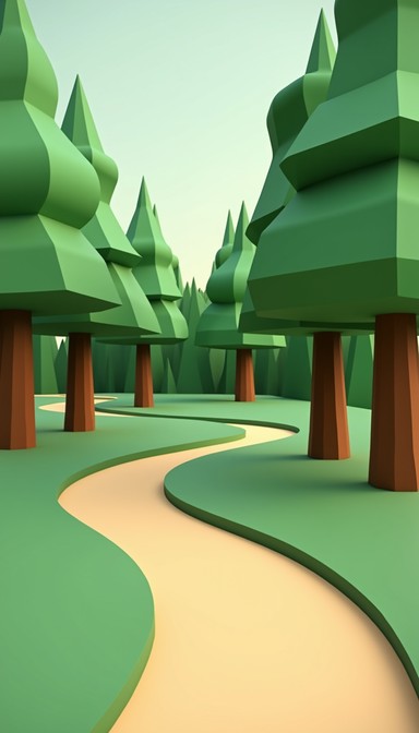 Forest Stylisation Free Geometric Forest Path Image | Download at StockCake