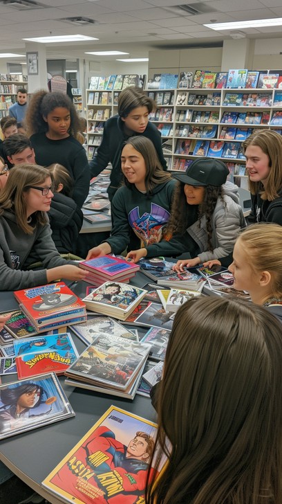 Free Students Enjoying Comics Image - Students, Comics, Classroom ...