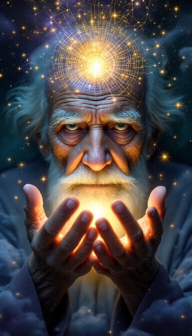 Free Cosmic Wisdom Glows Image - Elderly, Man, Cosmic | Download at ...