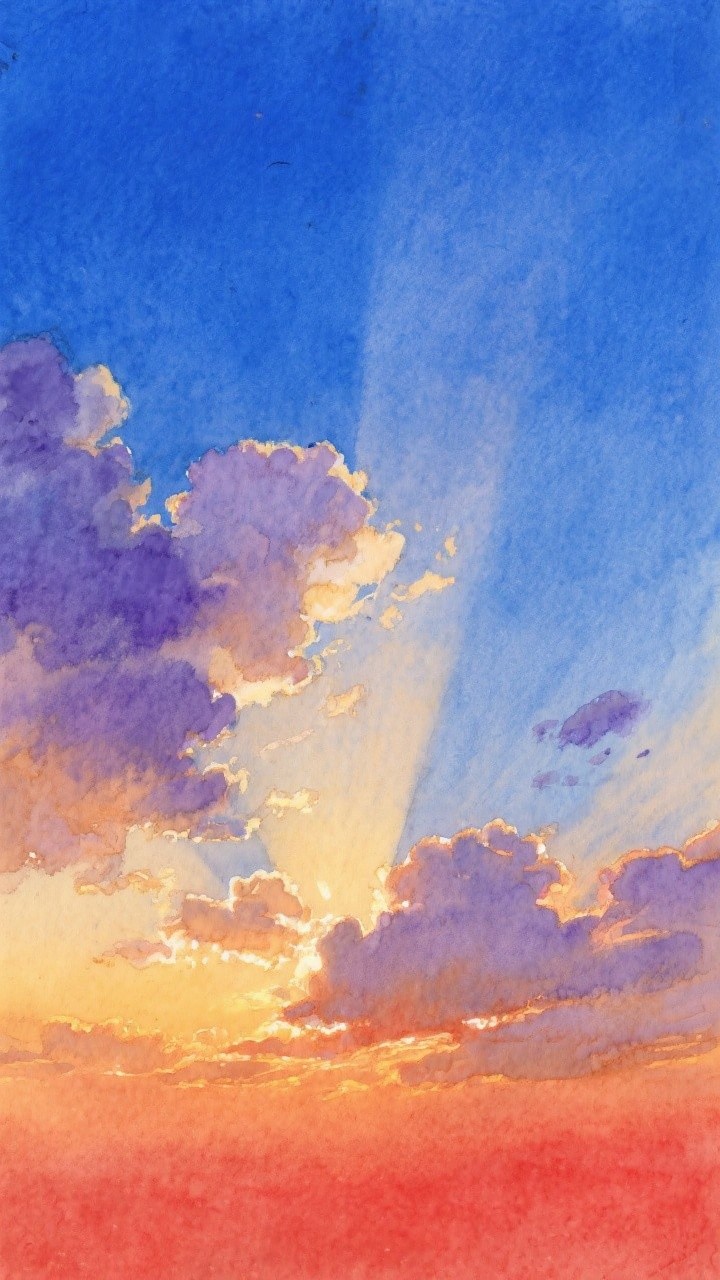 Free Radiant Sky Gradient Image - Watercolor, Sunset, Sky | Download at ...