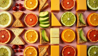Square Pattern Food Free Vintage Food Geometry Image - Citrus, Cheese, Sandwich | Download ...