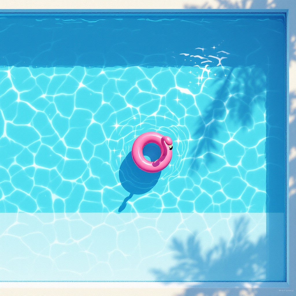 Download Pixelated Pool Paradise Image - Flamingo, Float, Pool | StockCake