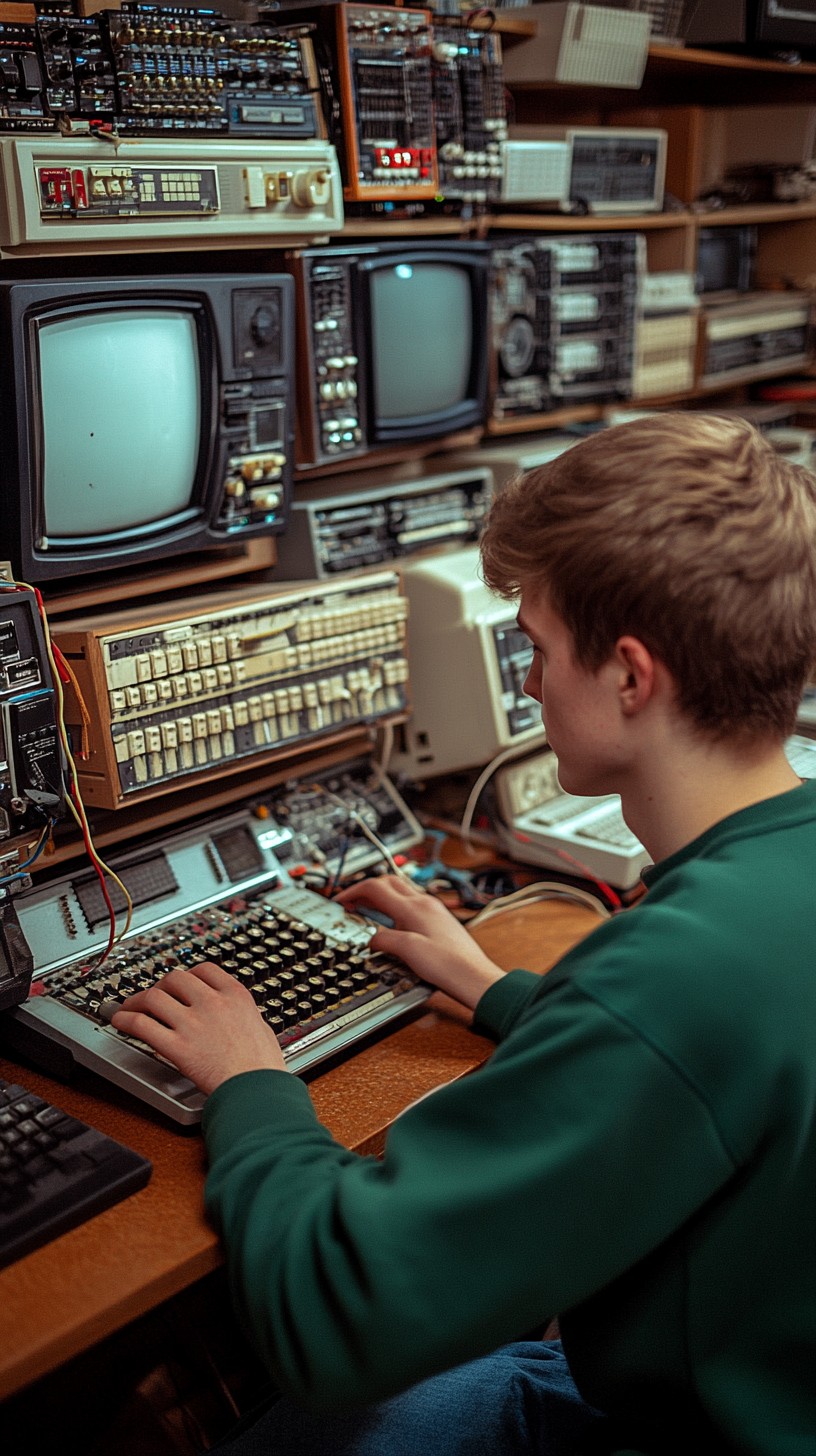 Free Retro computing workspace Image - Retro, Technology, Computing ...
