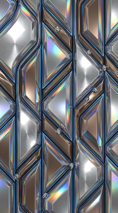 Free Chrome Geometric Pattern Image - Metallic, Chrome, Silver ...