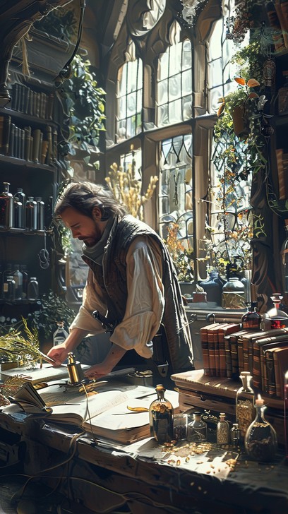 Free Alchemist's Sunlit Sanctuary Image - Alchemist, Herbalist ...