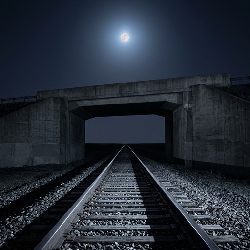 Free Moonlit Railway Passage Image - Railway, Tracks, Bridge | Download ...