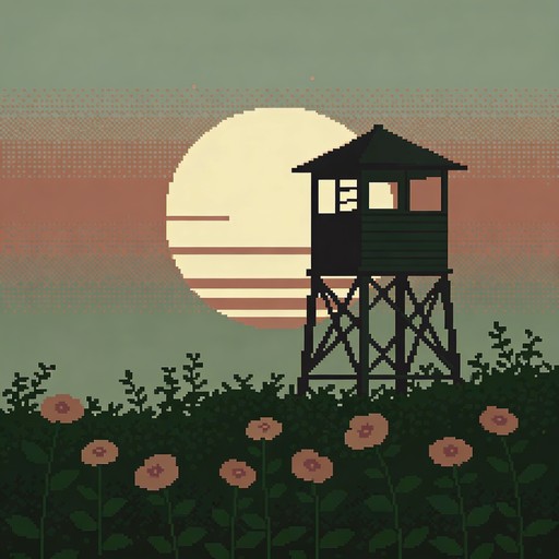 Pixels Graphics Watchtower Free Pixel Tower Sunset Image - Watchtower, Silhouette, Pixel ...