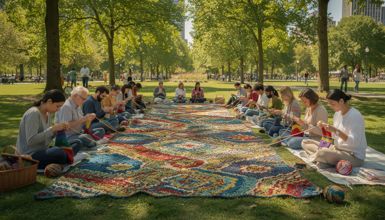 Free Community Knitting Together Image - Knitting, Community, Park ...