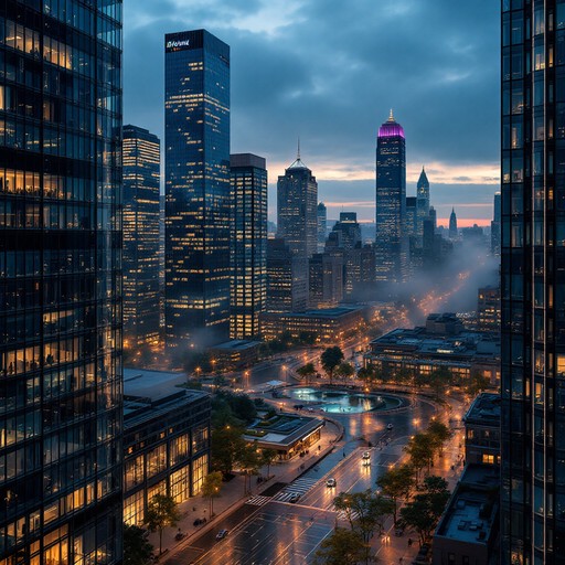 Free Misty Urban Twilight Image - Cityscape, Skyscrapers, Twilight ...