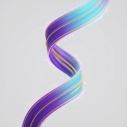 Free Flowing Gradient Ribbon Image - Ribbon, Gradient, Purple ...