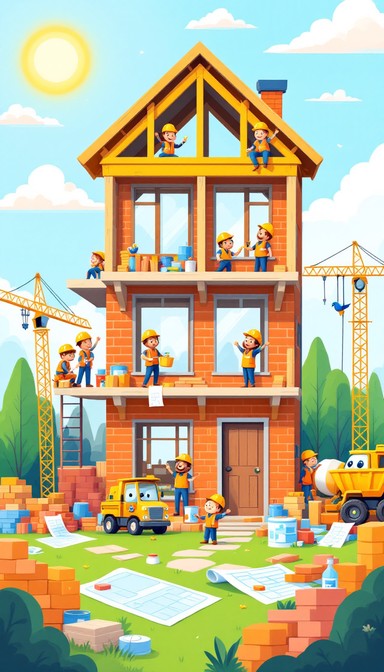 Free Building Together Safely Image - Children, Illustration ...