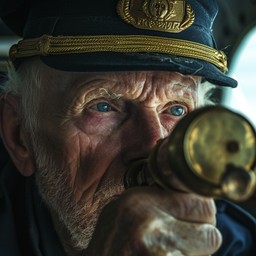 Free Captain's Focused Gaze Image - Captain, Telescope, Sea | Download ...
