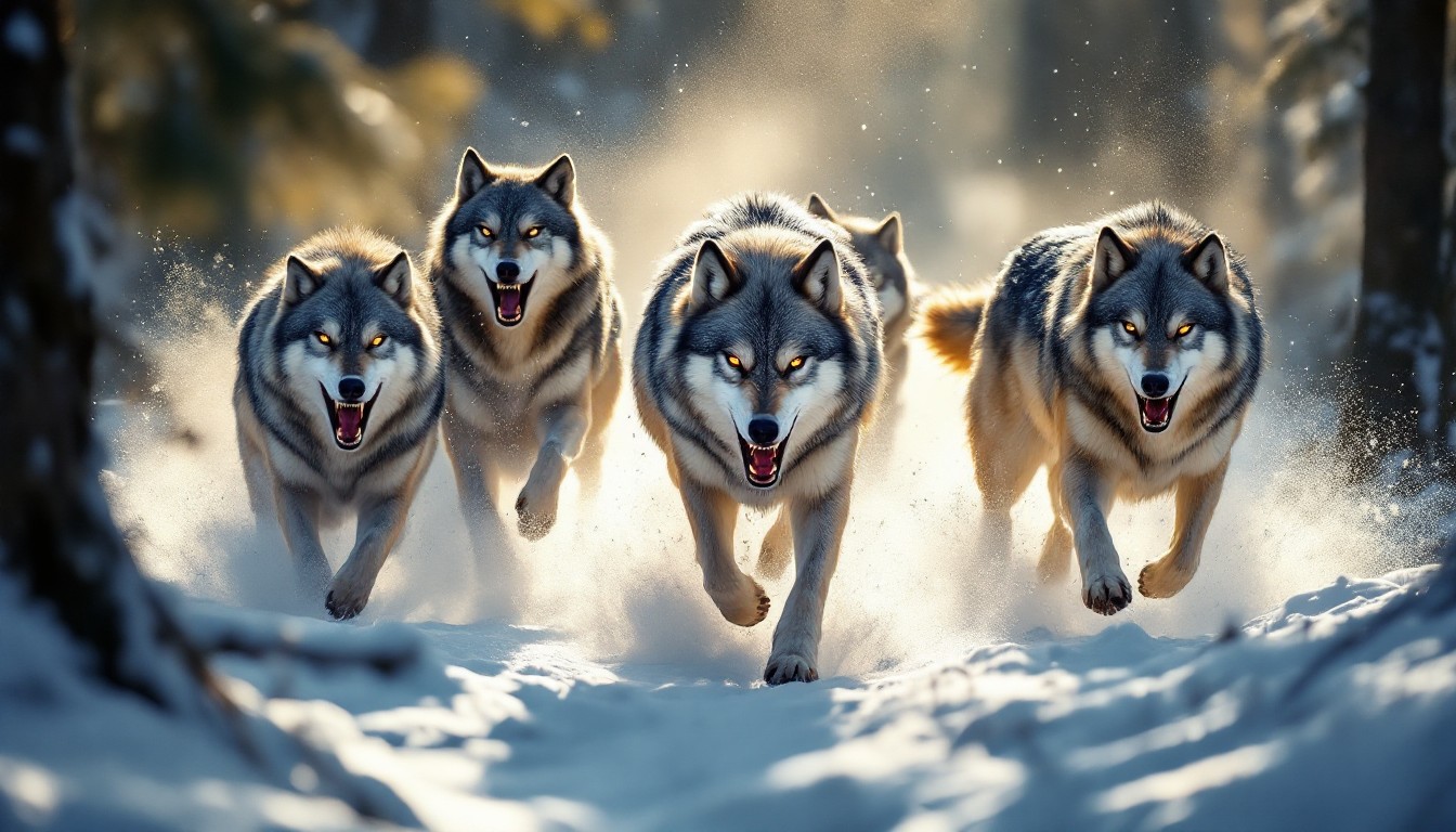 Wolves Running Background Free Wolves Running Wild Image - Wolves, Winter, Snow | Download at ...