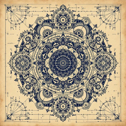 Free Mechanical Mandala Blueprint Image - Mandala, Mechanical ...