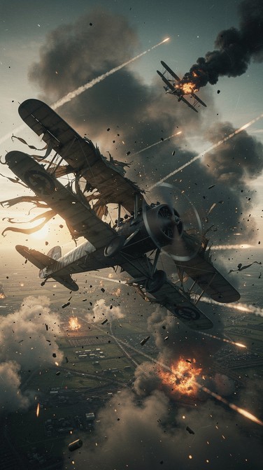 Free Aerial Combat Chaos Image - Biplane, Dogfight, Warplane | Download ...