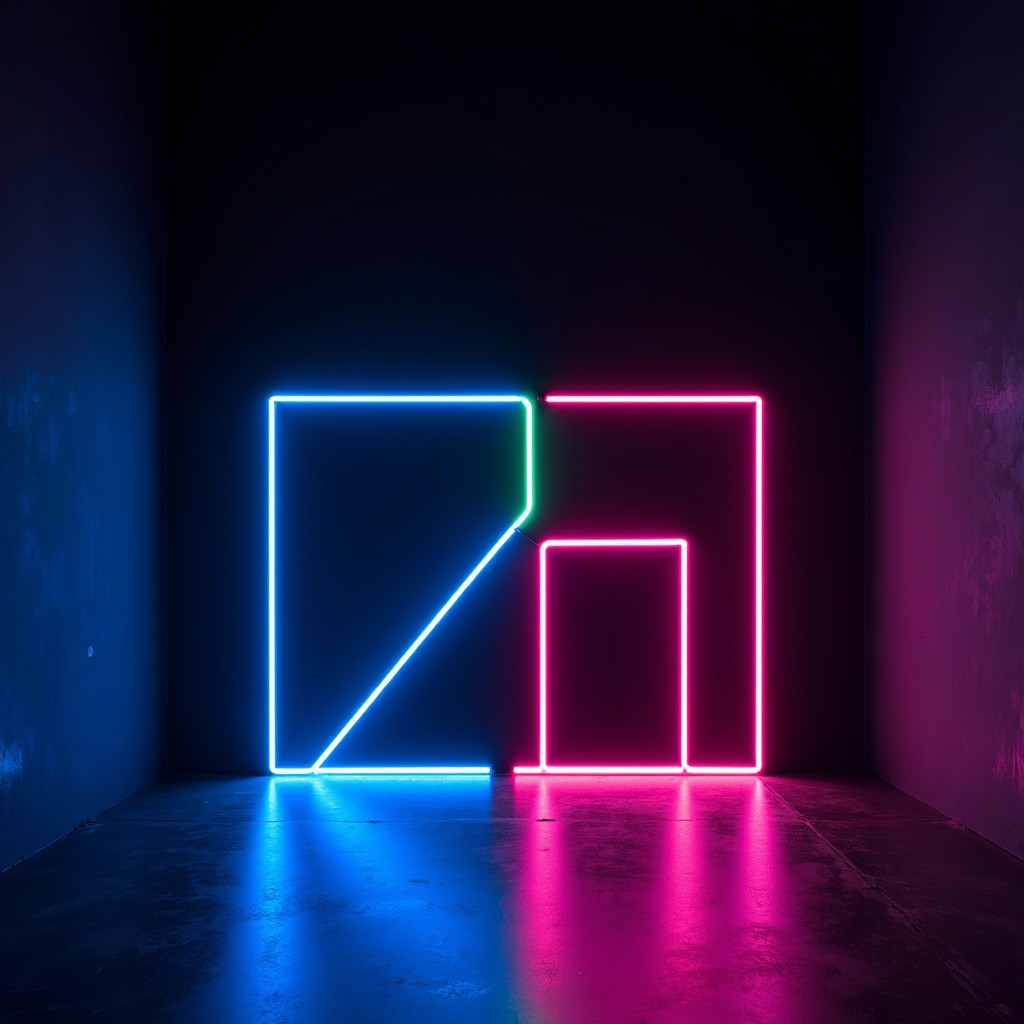 Geometry Neon Background Free Neon Light Geometry Image - Neon, Geometric, Minimal | Download at ...