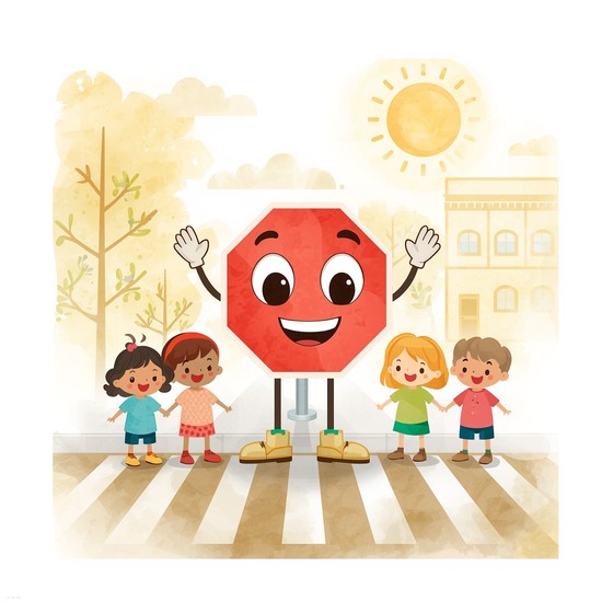 Free Stop Sign Friends Image - Safety, Children, Education | Download ...