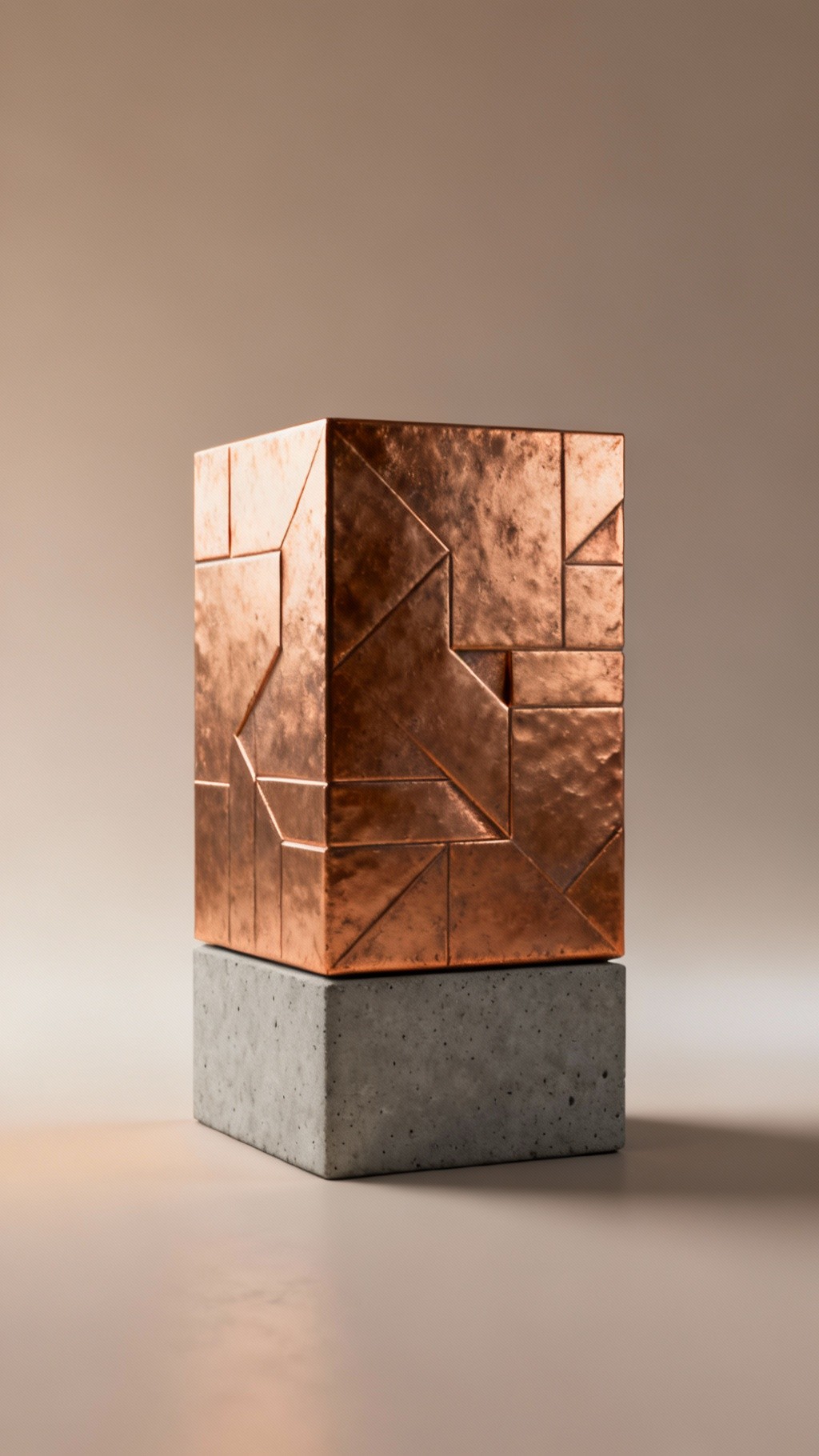 Free Geometric Copper Sculpture Photo - 3d, Illustration, Geometric ...
