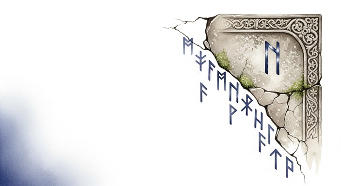 Runic Corner Design Free Ancient Runic Fragment Image - Watercolor, Runes, Nordic ...