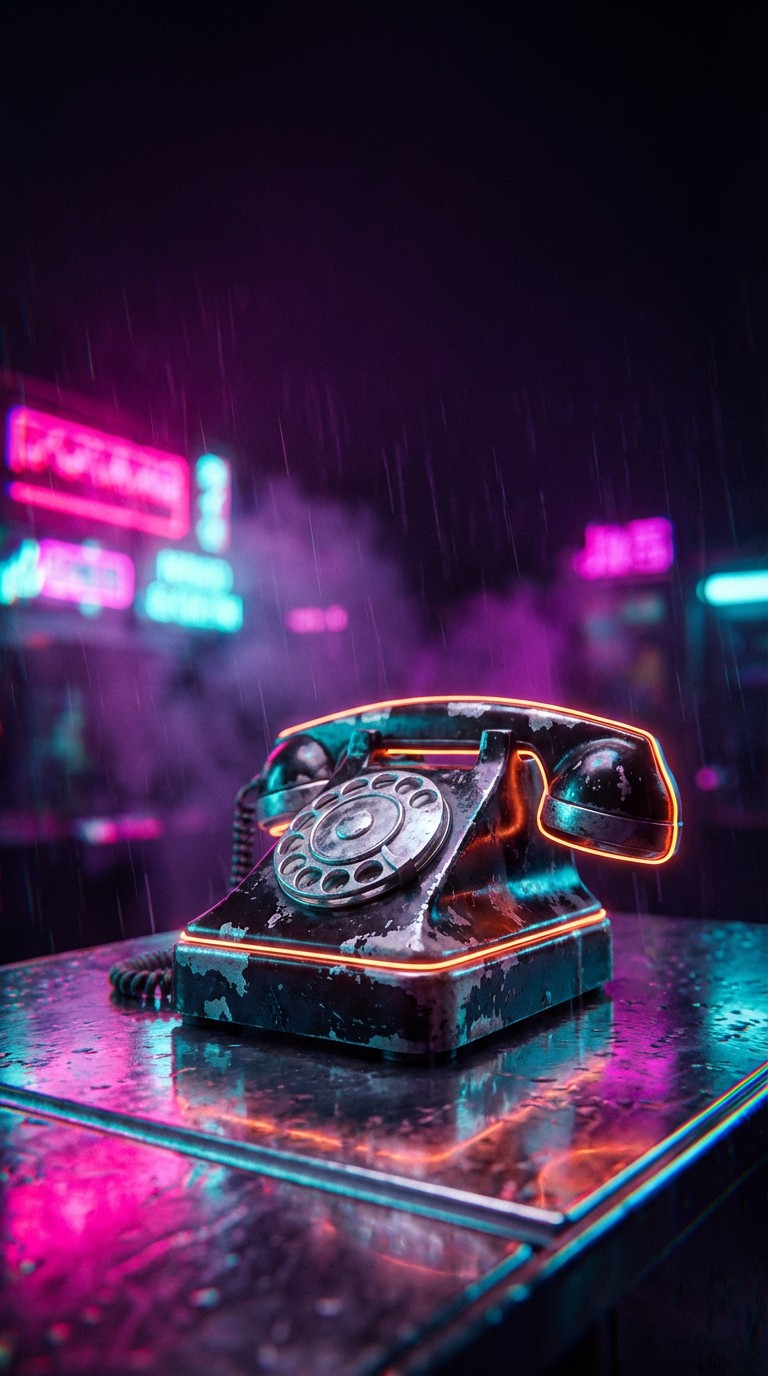 Free Neon Telephone Dreams Image - Cyberpunk, Neon, Vintage | Download ...