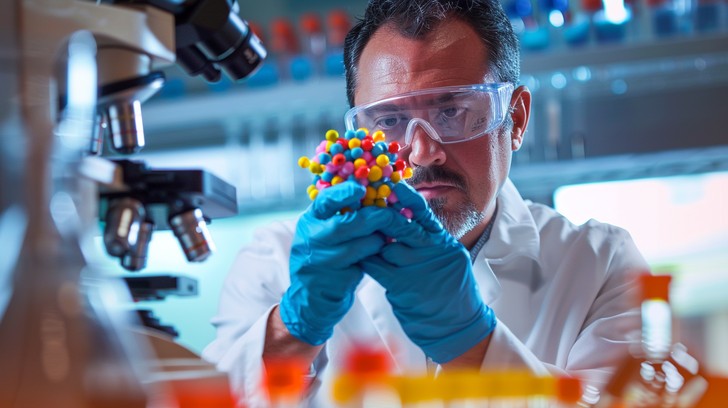 Scintist Explaining Free Scientist Analyzing Molecule Image - Scientist, Laboratory ...