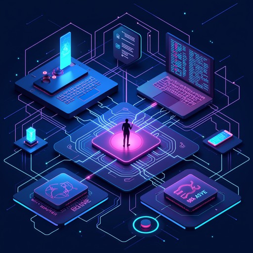 Free Connected Digital Ecosystem Image - Technology, Network, Digital ...