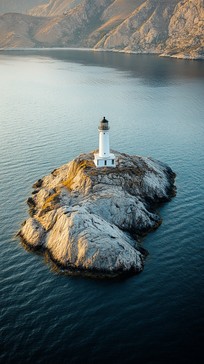 Free Isolated Lighthouse Island Image - Lighthouse, Island, Ocean ...