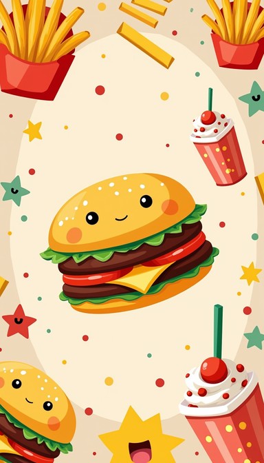 Fast Food Subtle Free Kawaii Fast Food Image | Download at StockCake
