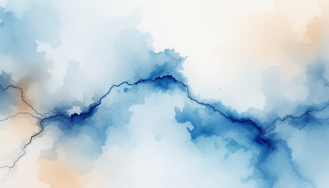 Free Flowing Blue Landscape Image - Watercolor, Abstract, Landscape ...