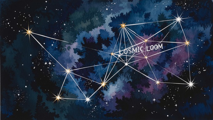 Thread Constellation Free Stitching Cosmic Constellations Image - Magical, Needle, Galaxy ...
