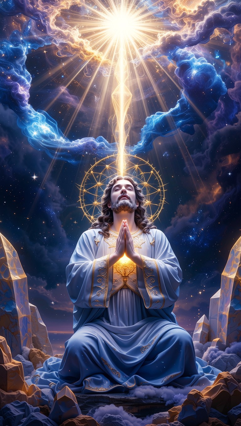 Free Transcendent Cosmic Prayer Image - Meditation, Cosmic