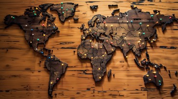 Free Decorative World Map Image - World, Map, Wooden | Download at ...