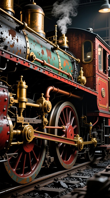 Stain Train Free Vintage Railway Mechanics Image - Locomotive, Steam, Vintage ...