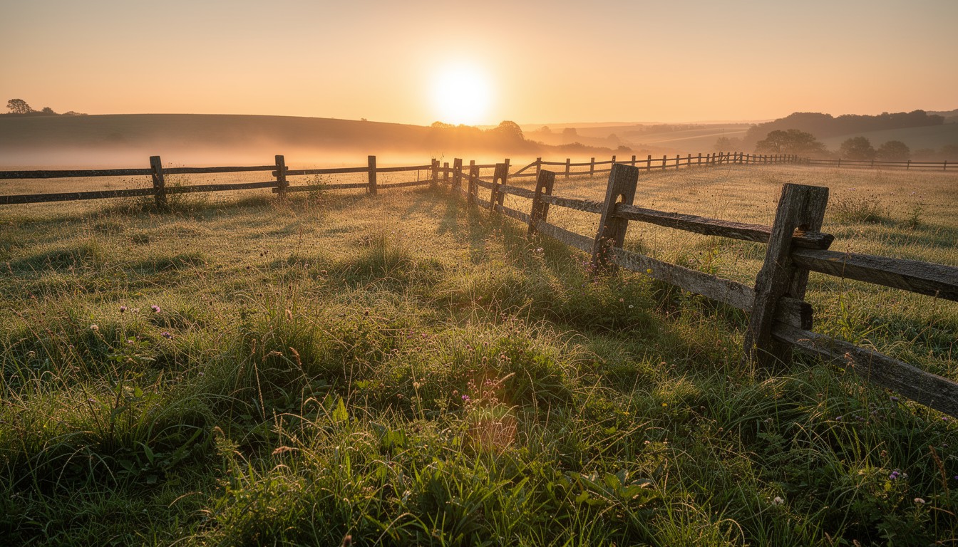 Pasture Morning Free Golden Morning Pasture Image - Sunrise, Pastoral, Countryside ...