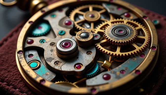Ruby Watch Mechanism Free Intricate Watch Mechanics Image - Timepiece, Mechanical, Gears ...
