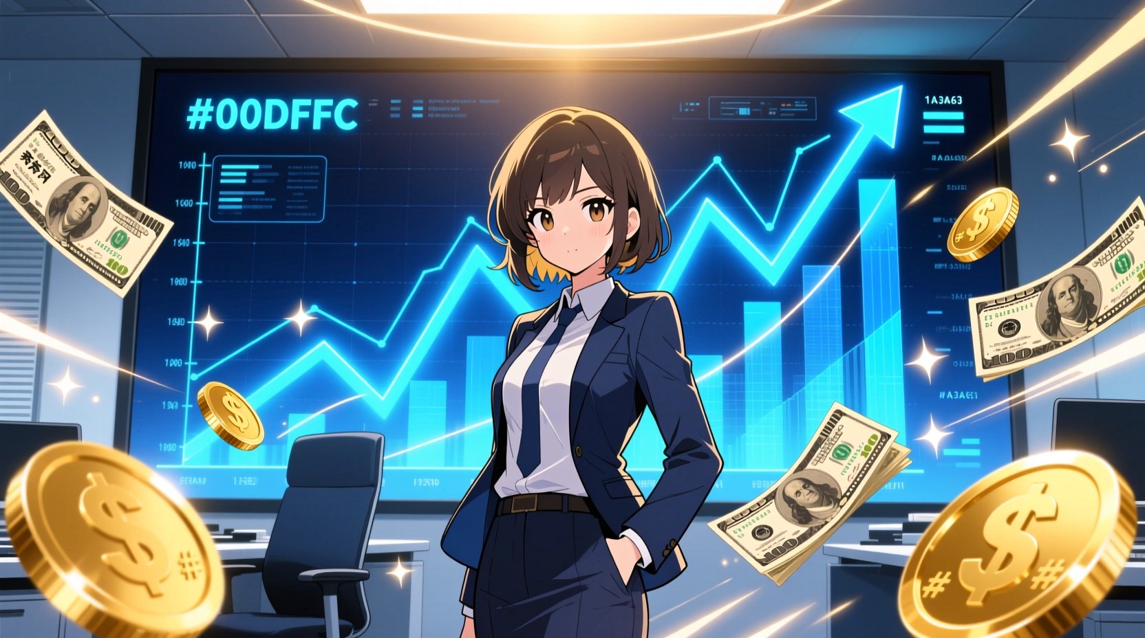 Free Digital Money Success Image - Anime, Finance, Business | Download ...
