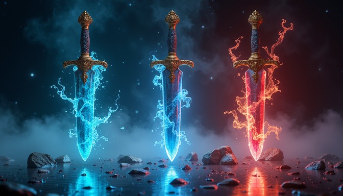 Free Elemental Magic Blades Image - Swords, Magical, Elemental ...