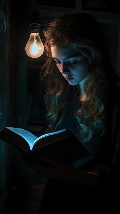 Free Reading by Light Image - Woman, Reading, Contemplative | Download ...