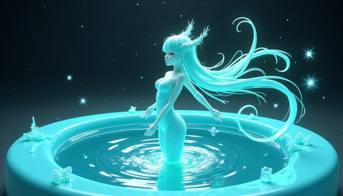 Free Luminous Water Spirit Image - Water, Sprite, Aqua | Download at ...