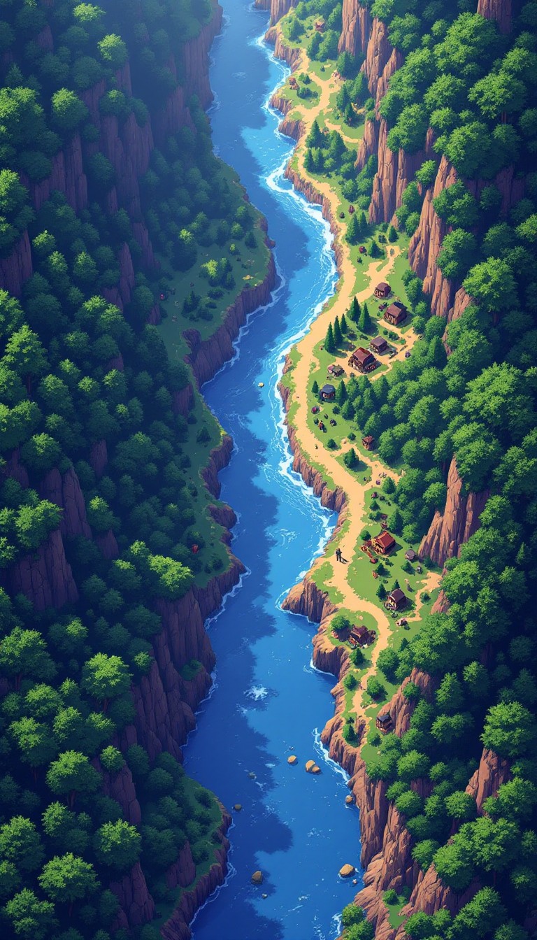 Free Pixel River Journey Image - Pixel, River, Forest | Download at ...