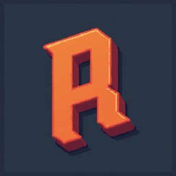Free Bold Pixel H Image - Typography, Pixel, Orange | Download at StockCake