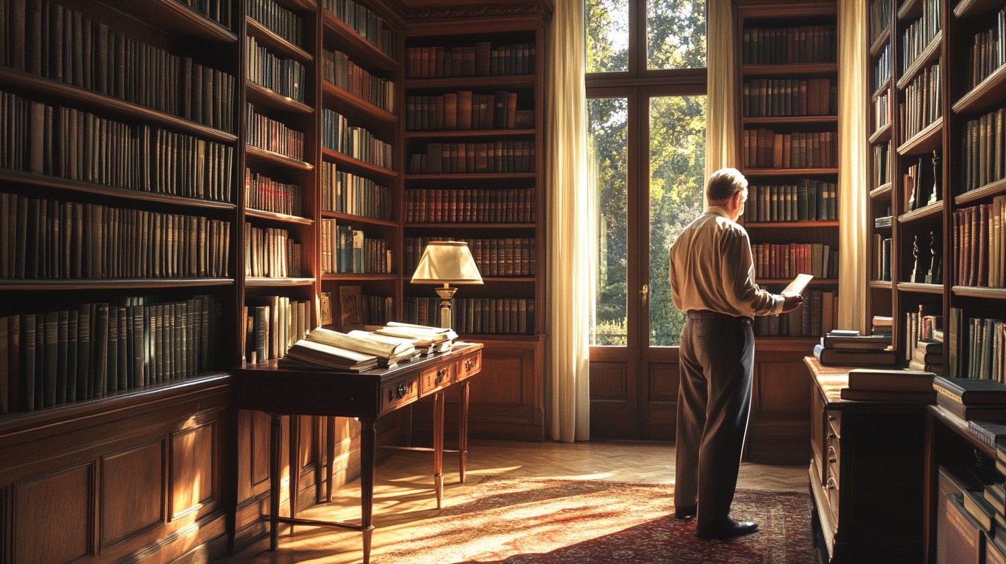 Free Man in Library Image - Library, Books, Man | Download at StockCake
